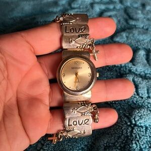 Gold Tone Jesus Watch
